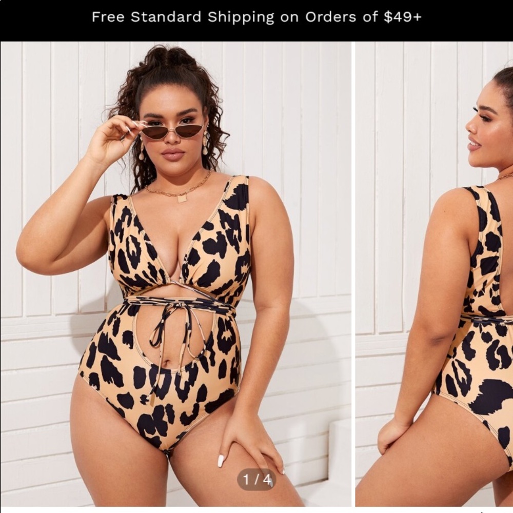 Shein Leopard 2XL One Piece